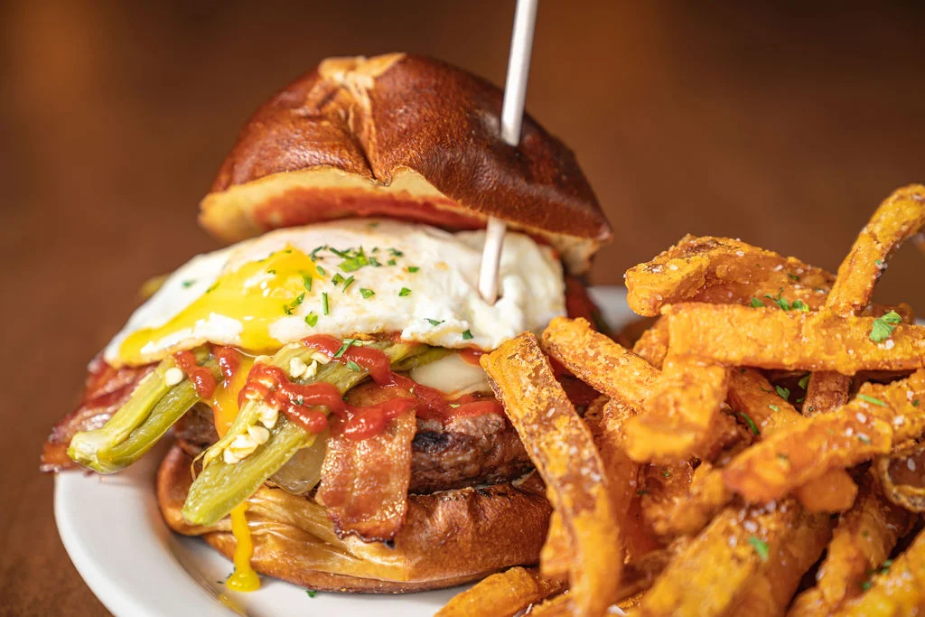 Fried Eggs on Burger