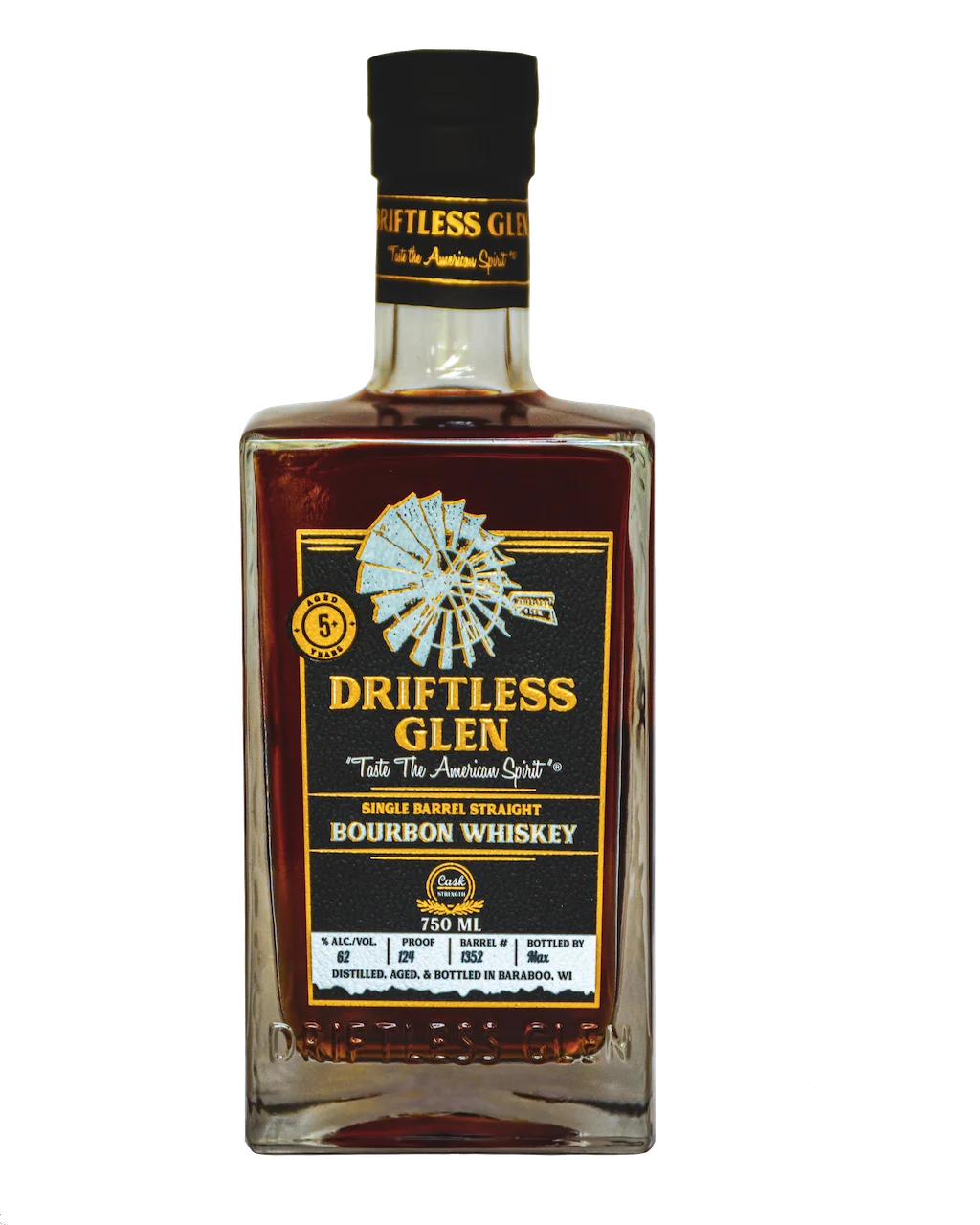A bottle of Single Barrel Bourbon (Cask Strength)