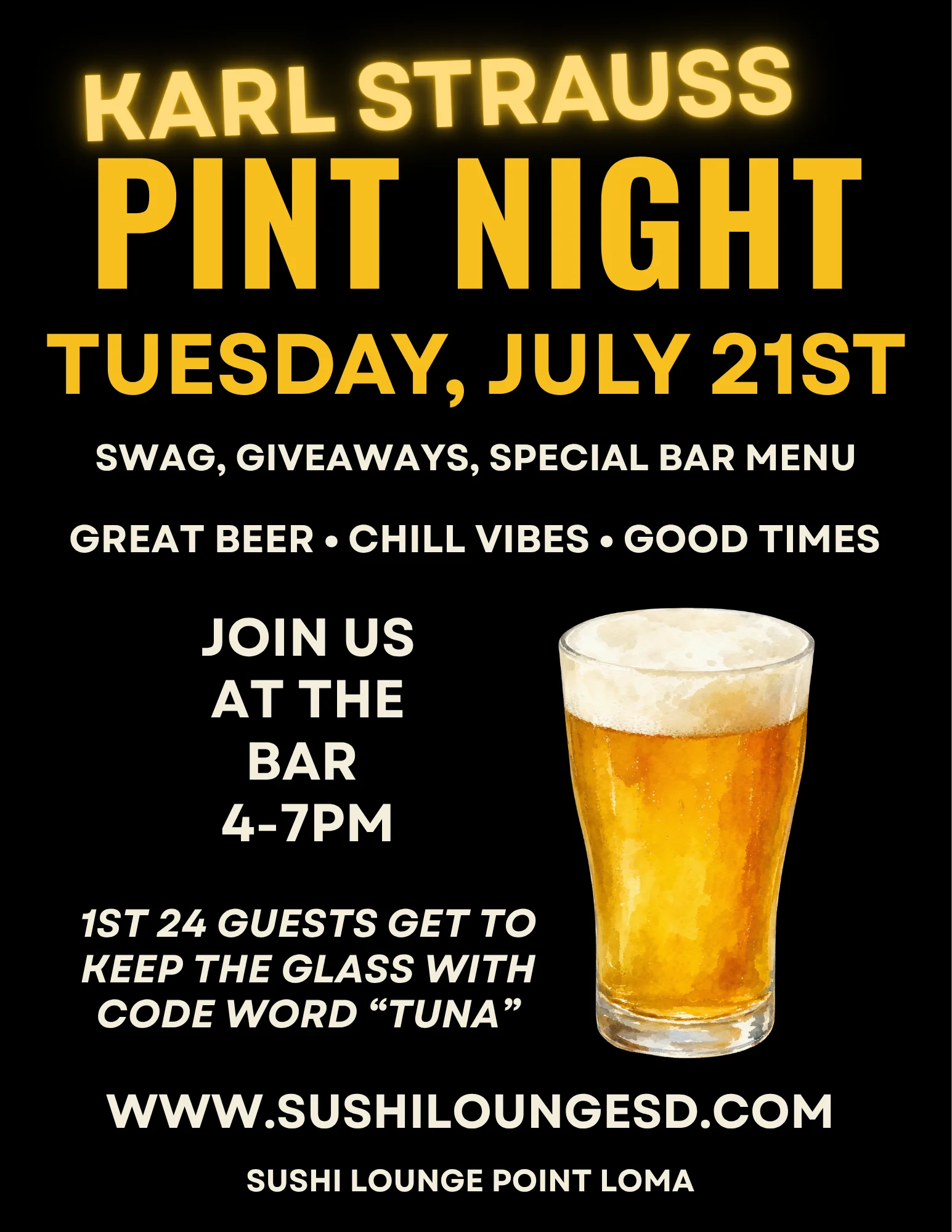 Point Loma Pint Night