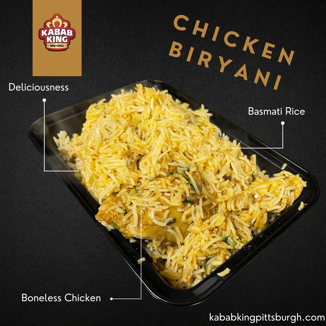 Delicious boneless chicken biryani with succulent basmati rice