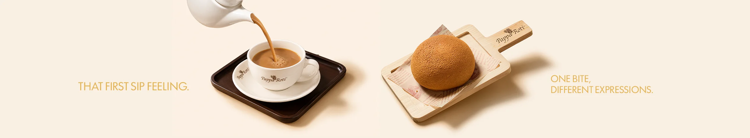 Papparoti coffee bun with freshly poured coffee