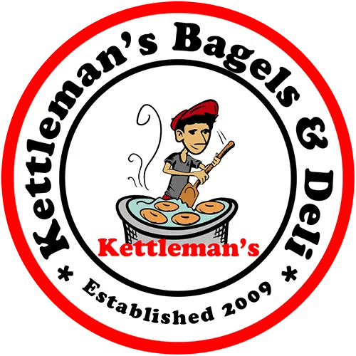 Kettlemans Bagels & Deli logo featuring a bagel chef
