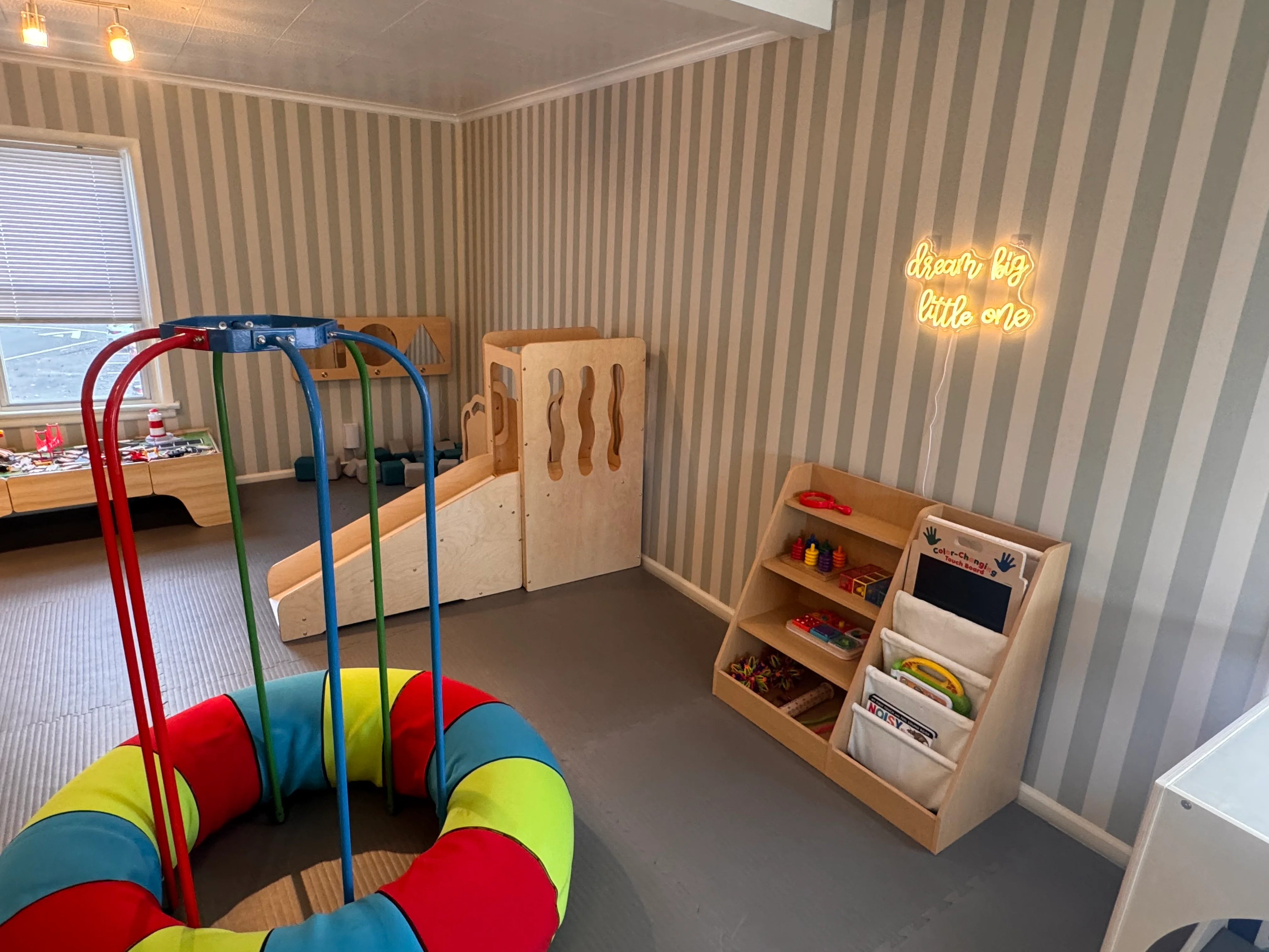 Bright and playful children's playroom with colorful decor
