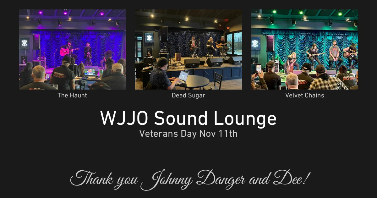 Live music performance at WJJO Sound Lounge for Veterans Day