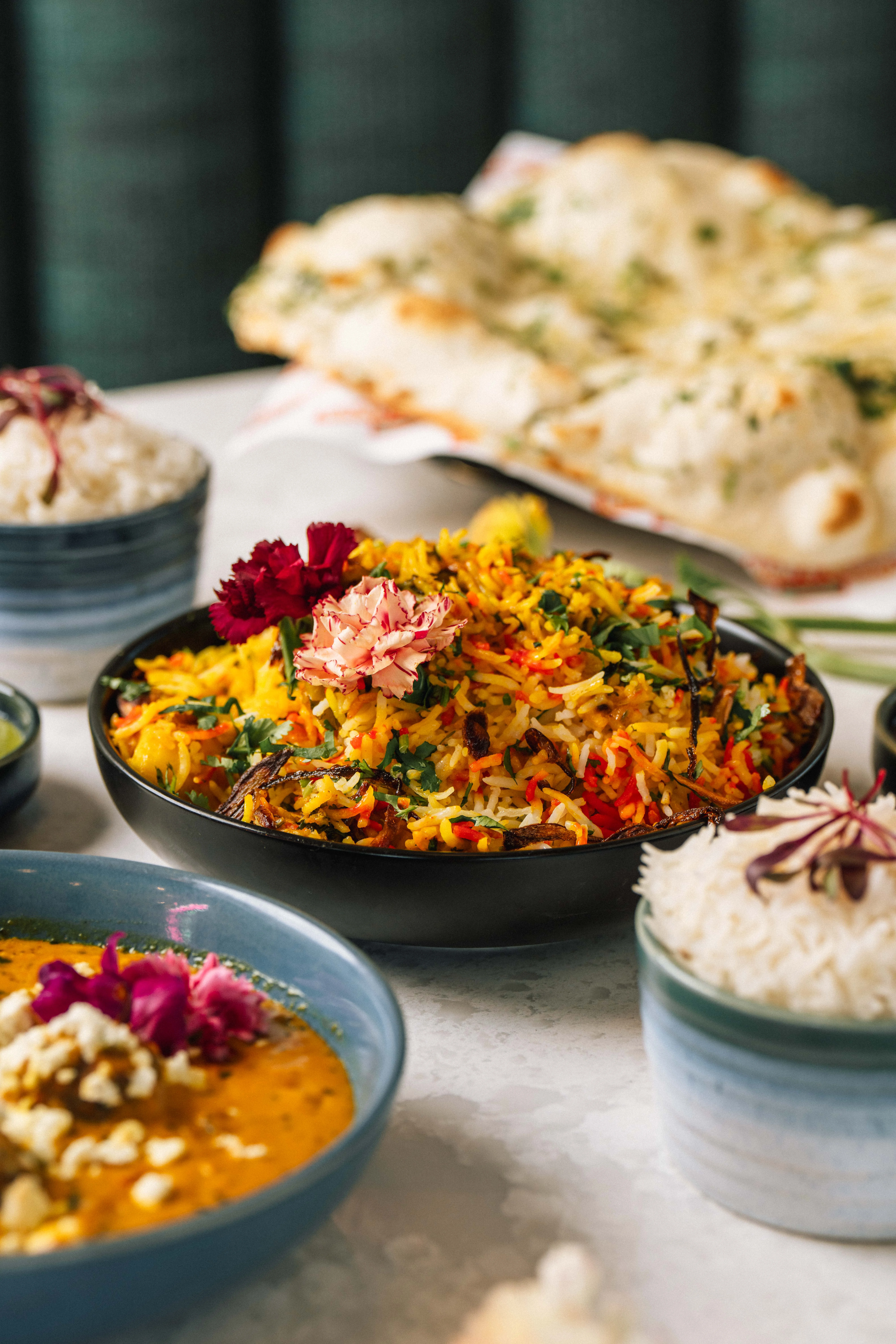 Best chicken biryani in Las Vegas from Naan & Curry — authentic Indian rice dish layered with saffron, spices, and tender meat, served fresh at top-rated Indian restaurant.
