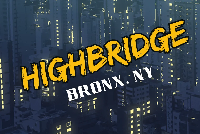 Highbridge neighborhood skyline in the Bronx, NY
