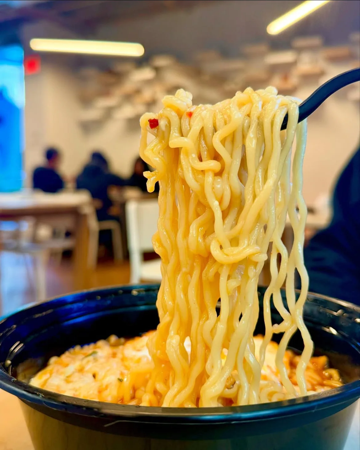 Delicious bowl of Japanese ramen with noodles