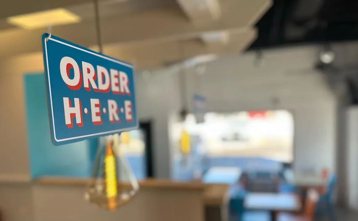 A restaurant order desk