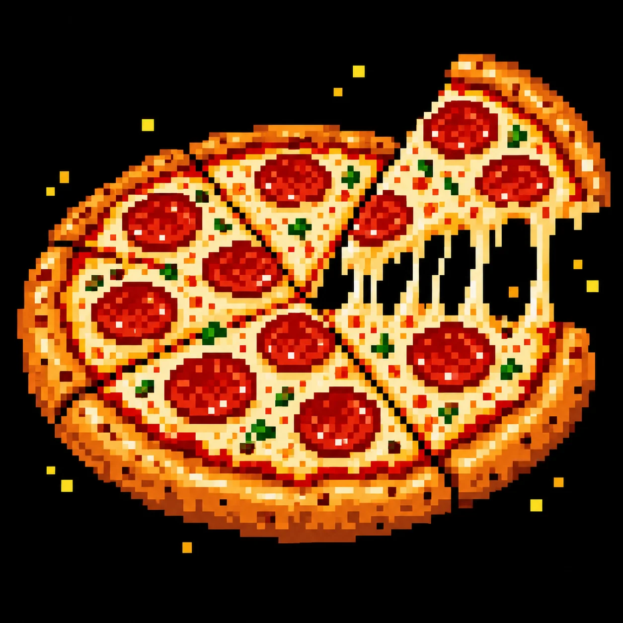 Delicious pepperoni pizza with gooey cheese and fresh herbs