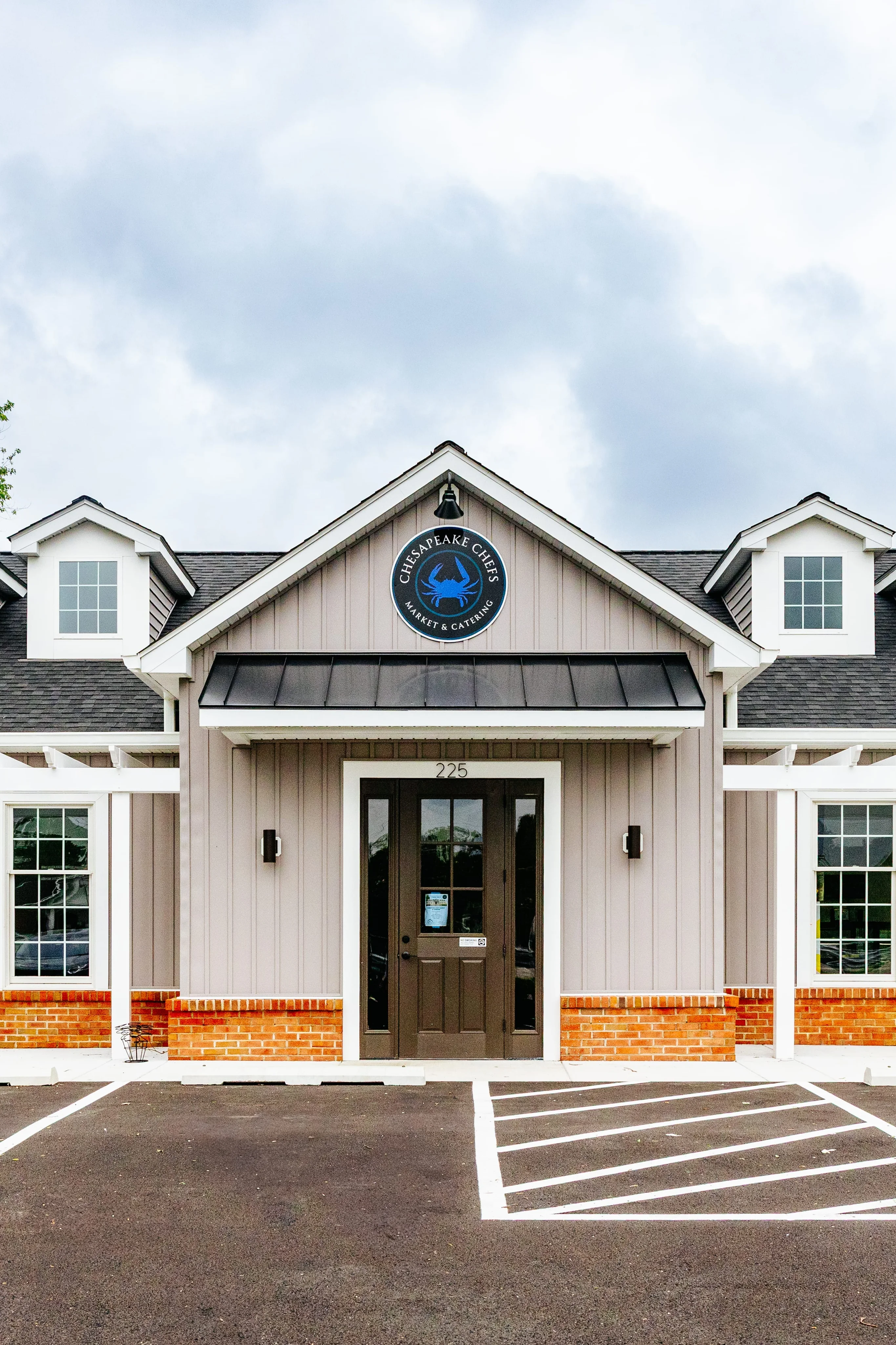Charming restaurant exterior with modern design and welcoming entrance