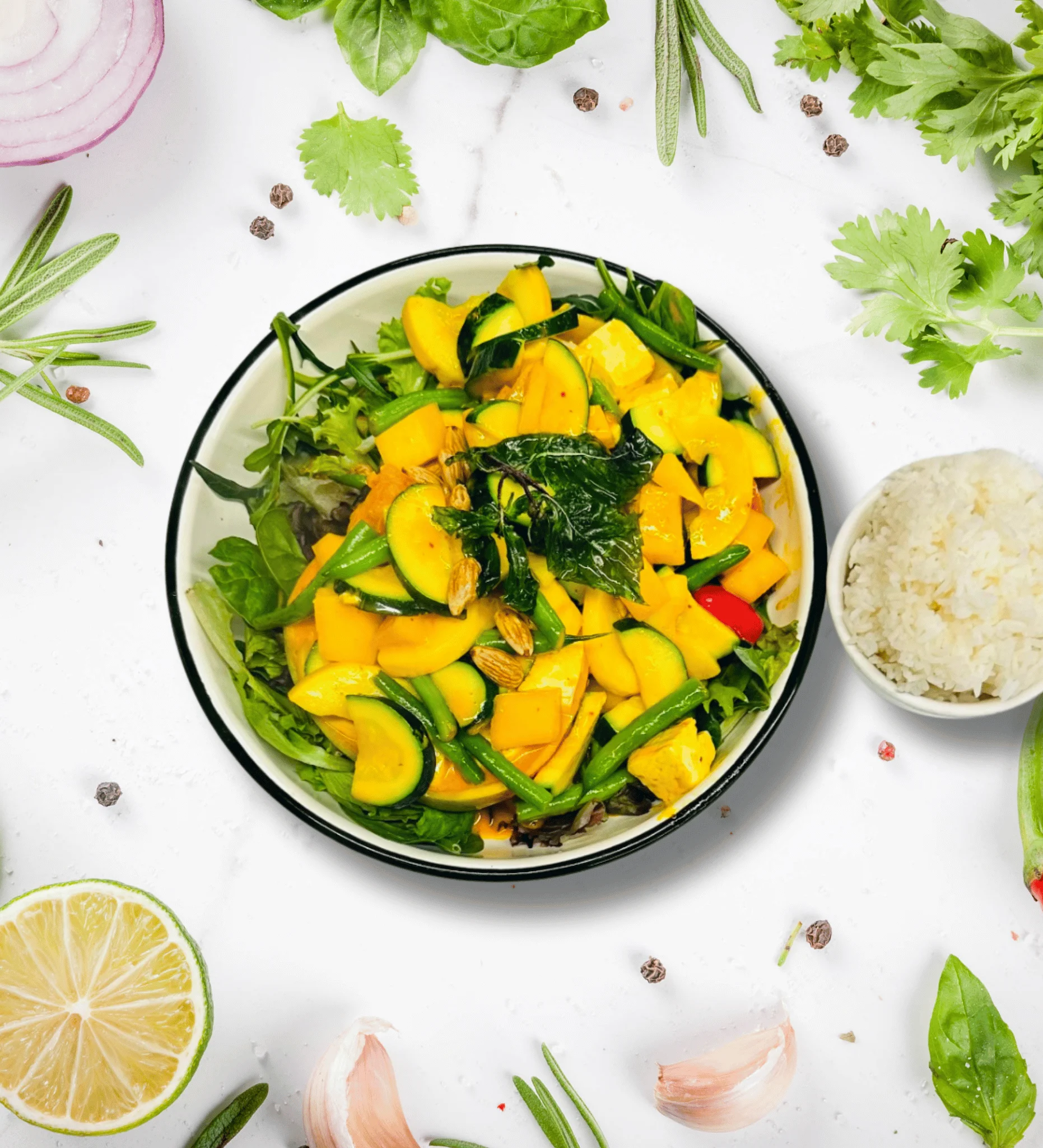 D. Fresh Mango with Yellow Curry