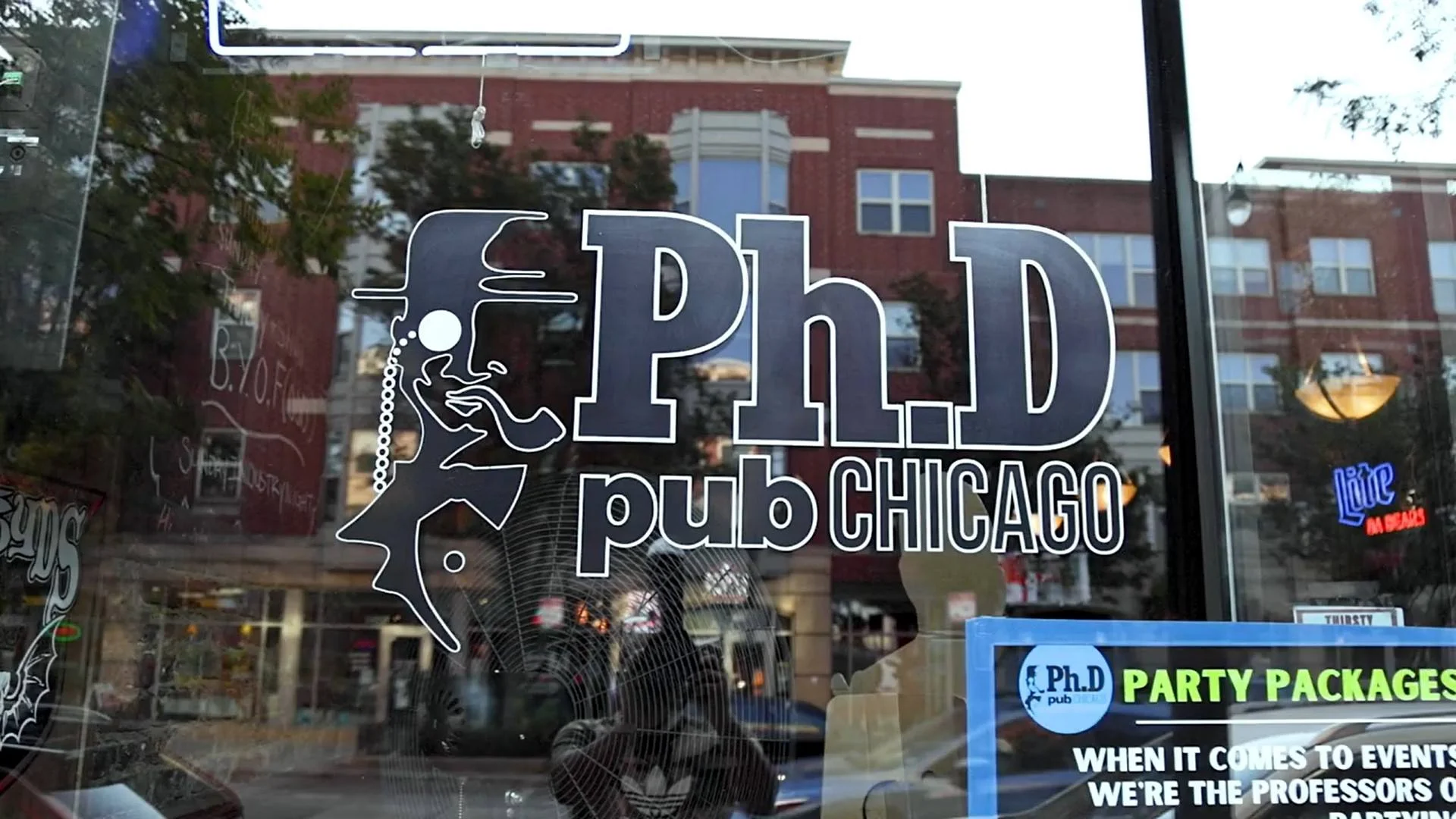 Ph.D. pub sign in Chicago with modern design