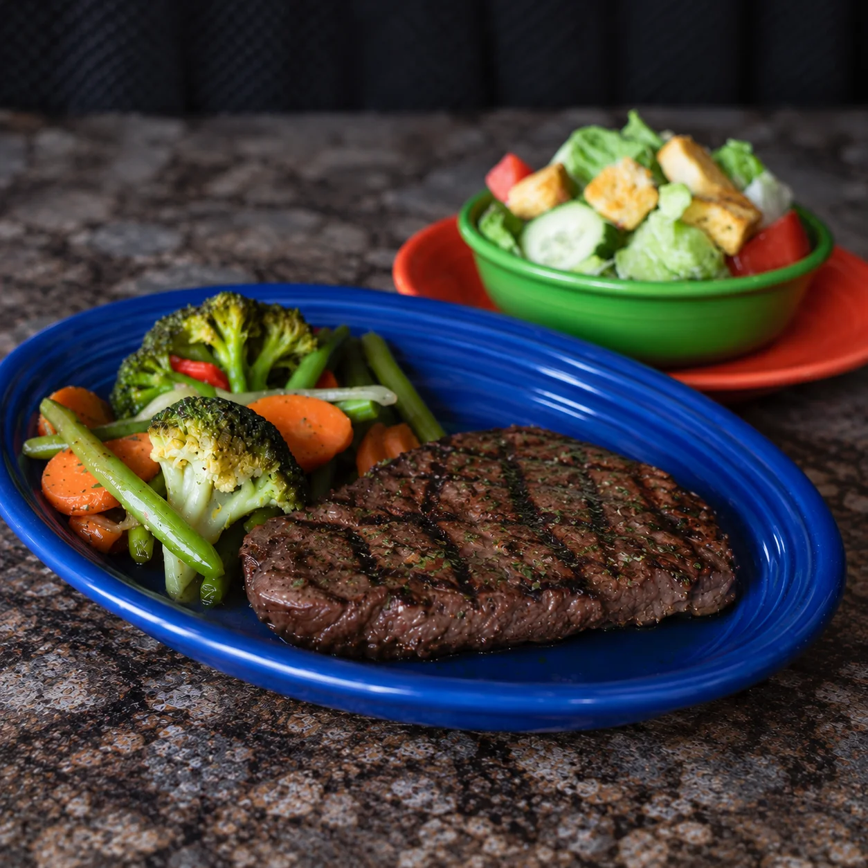 Whiskey Steak w/Shrimp