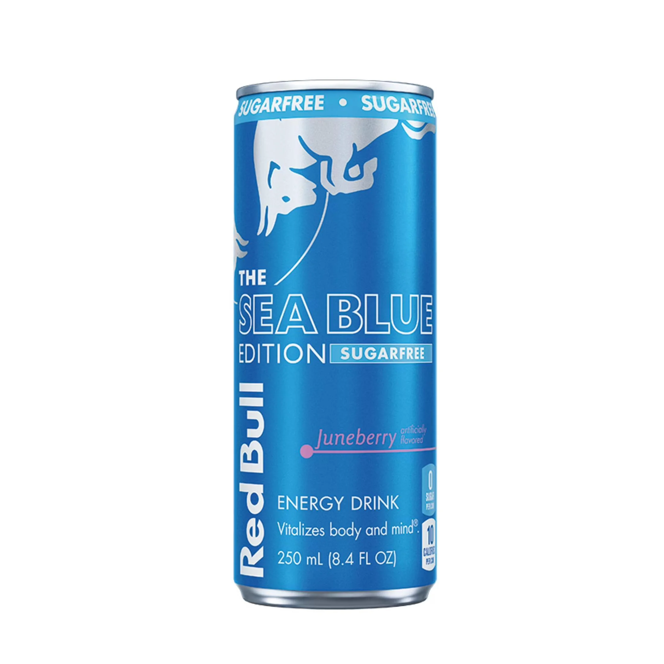 Red Bull Sea Blue Edition Sugarfree Energy Drink, Juneberry, with 80mg Caffeine, Taurine & B Vitamins