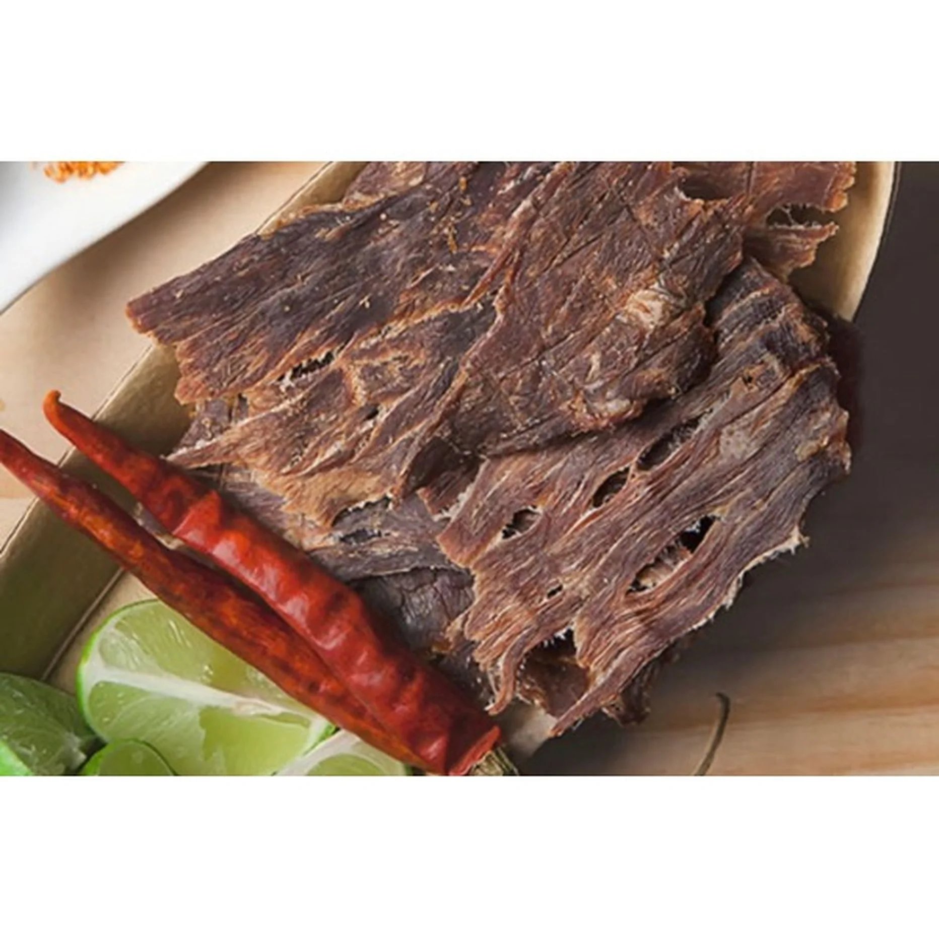 Authentic Mexican beef jerky known as cecina