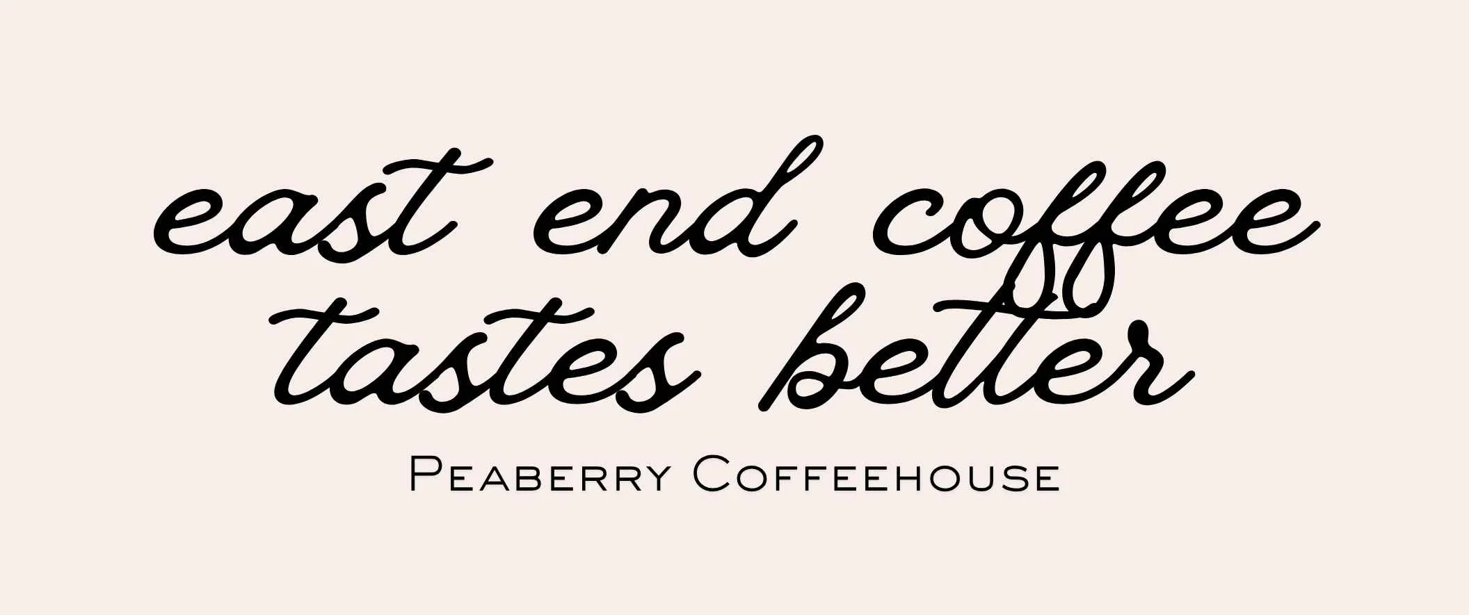 Peaberry Coffeehouse branding with elegant typography