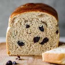 Freshly baked Irish soda bread with raisins