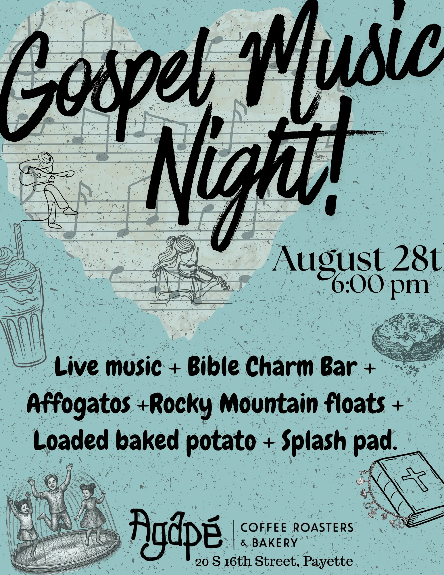 Gospel music and affogato night at a cozy café