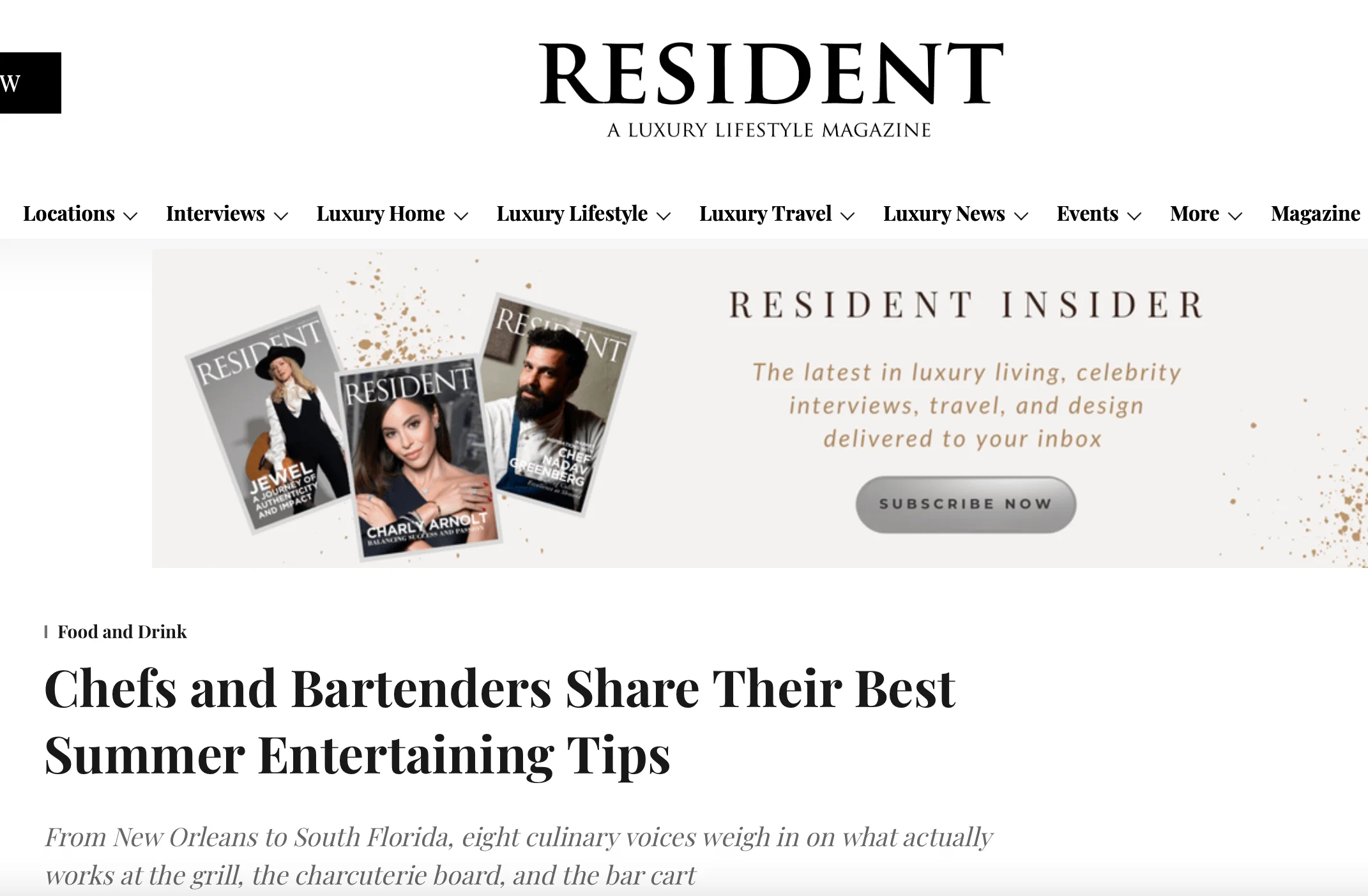 Chefs and Bartenders Share Their Best Summer Entertaining Tips From New Orleans to South Florida, eight culinary voices weigh in on what actually works at the grill, the charcuterie board, and the bar cart