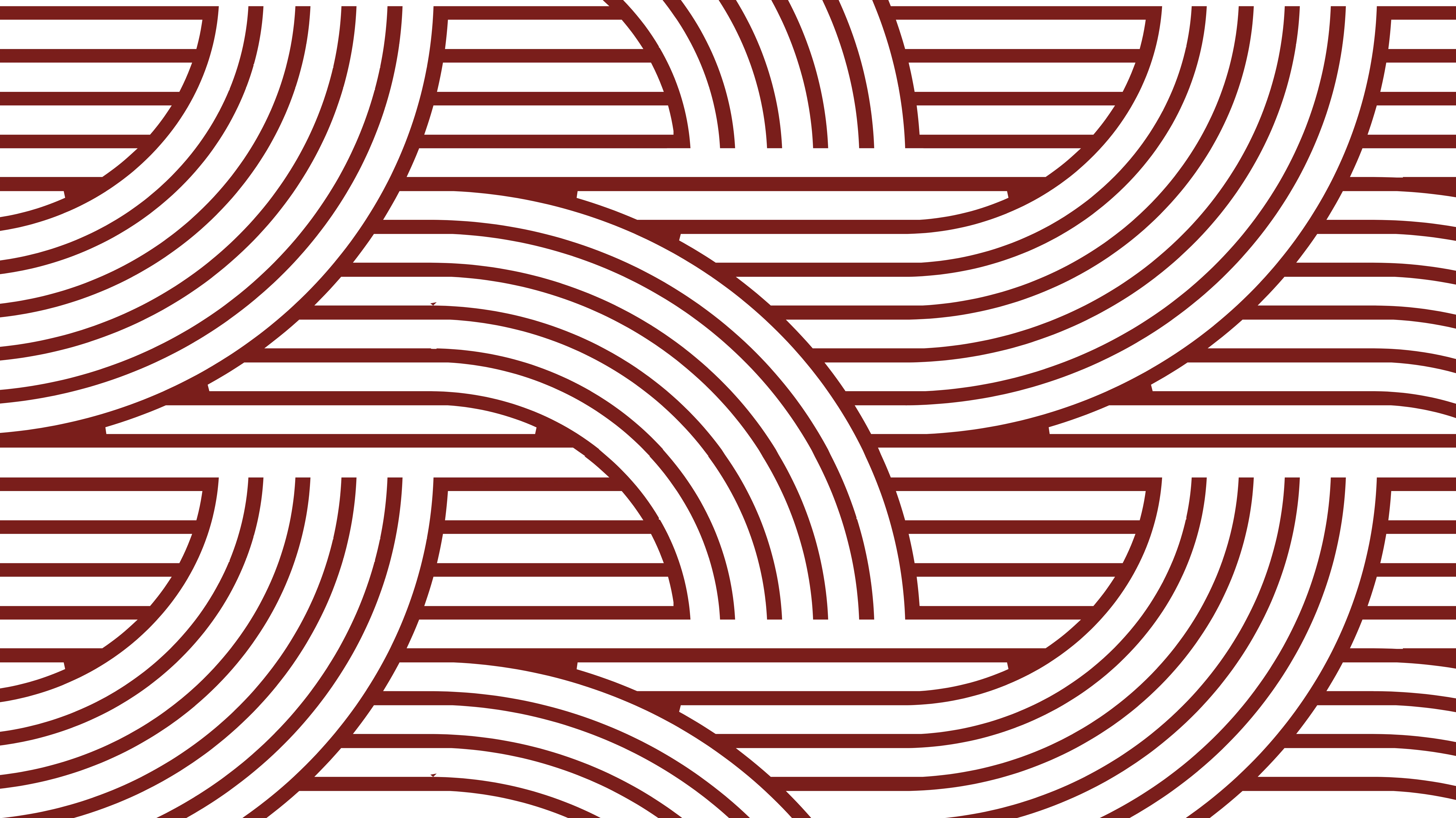Abstract geometric pattern with curved lines in red and black