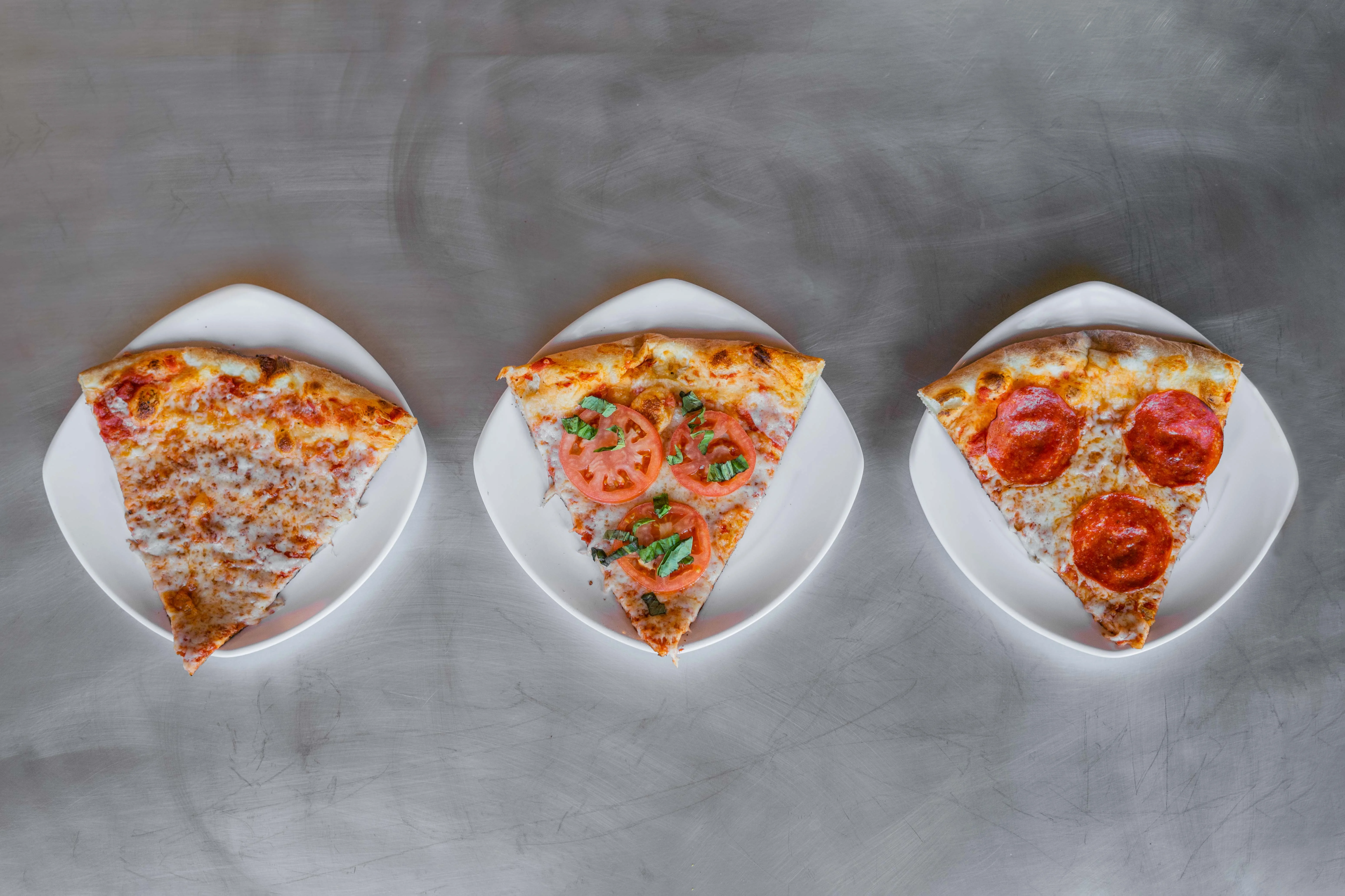 3 New York style pizza slices
