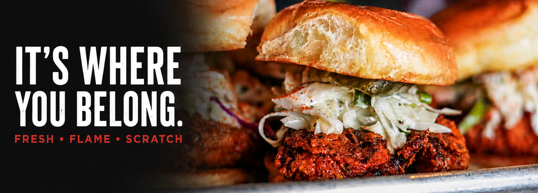 Southern fried chicken sandwiches on fluffy buns