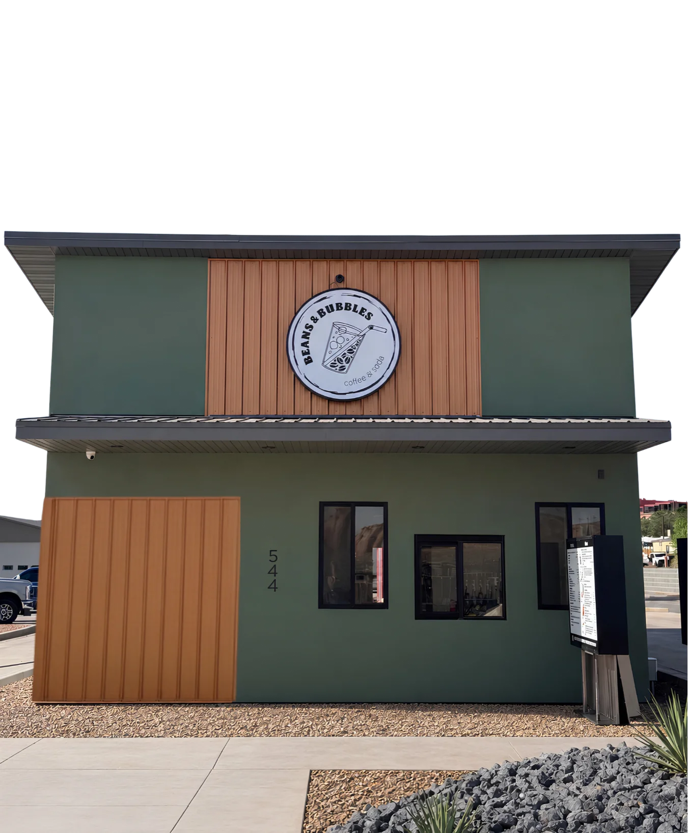 Exterior view of Beans & Bubbles coffee shop