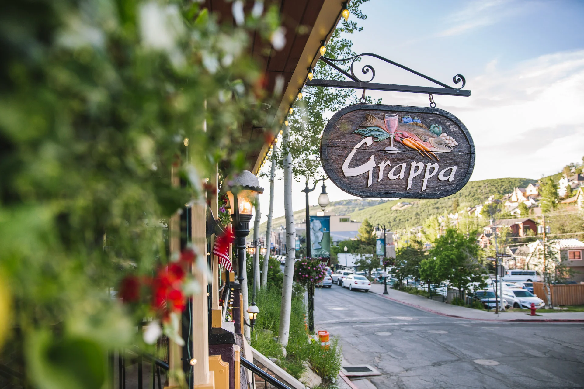 Grappa restaurant at the top of Main Street in Park City, Utah