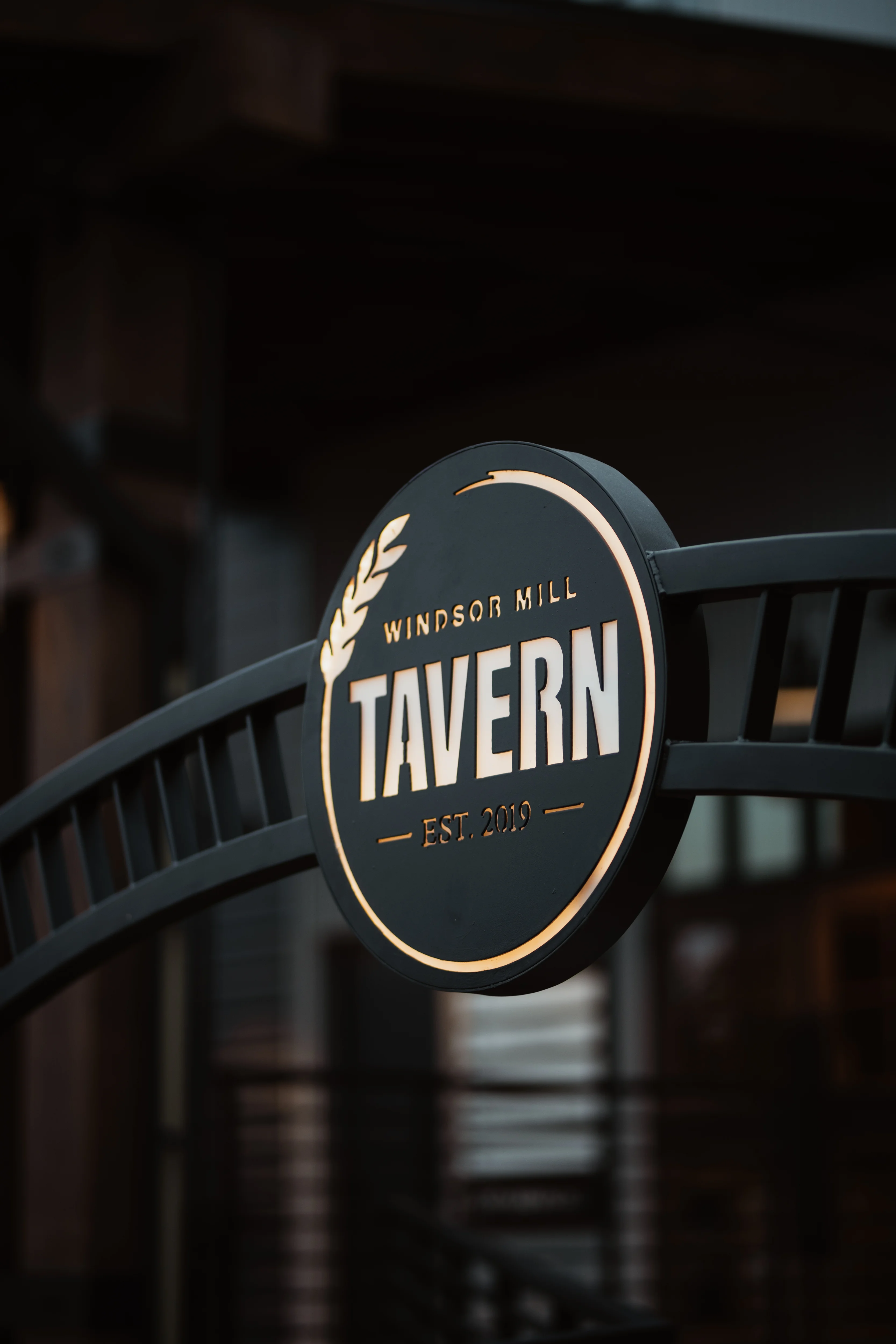 Windsor Mill Tavern sign established in 2019