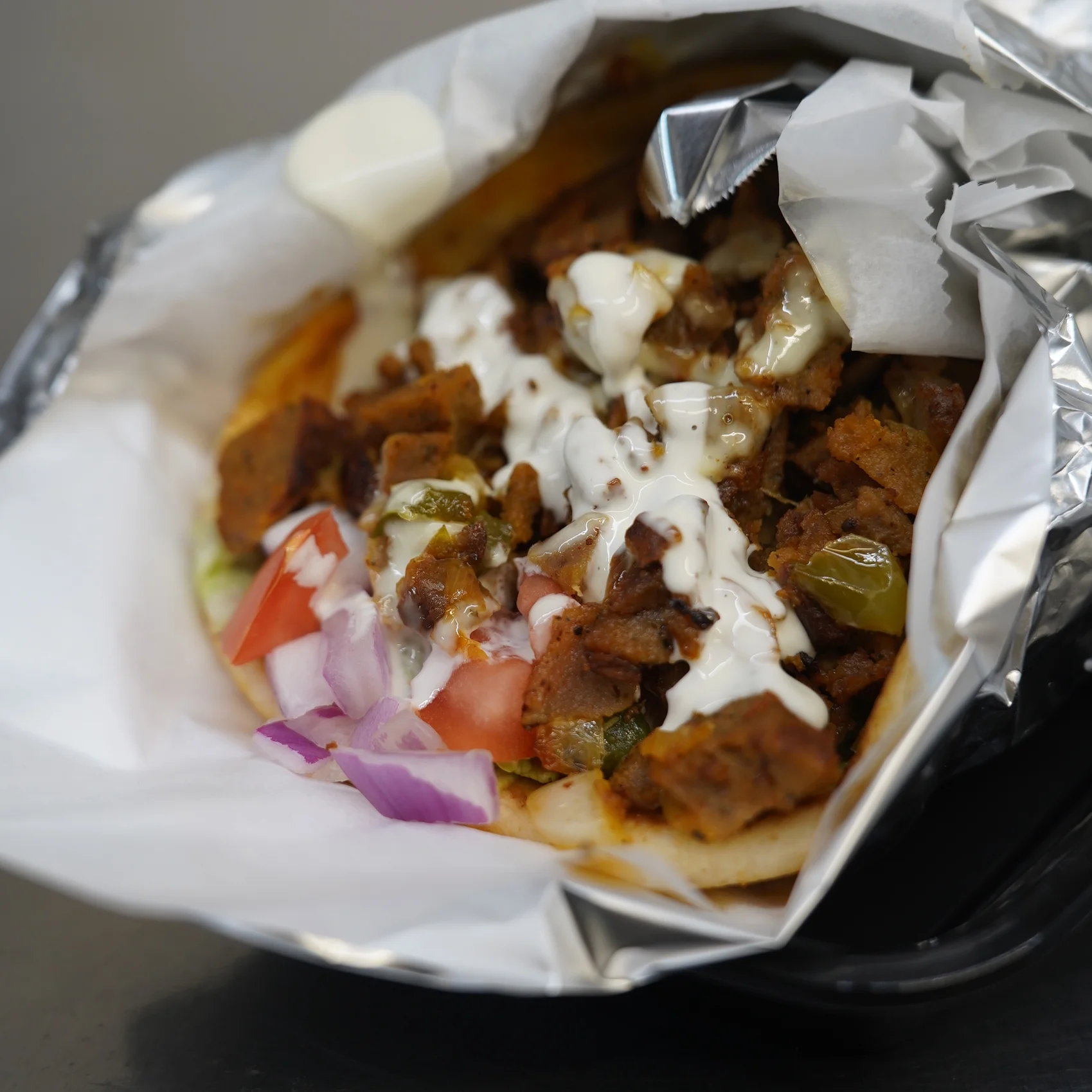 Halal Chicken Gyro Sandwich
