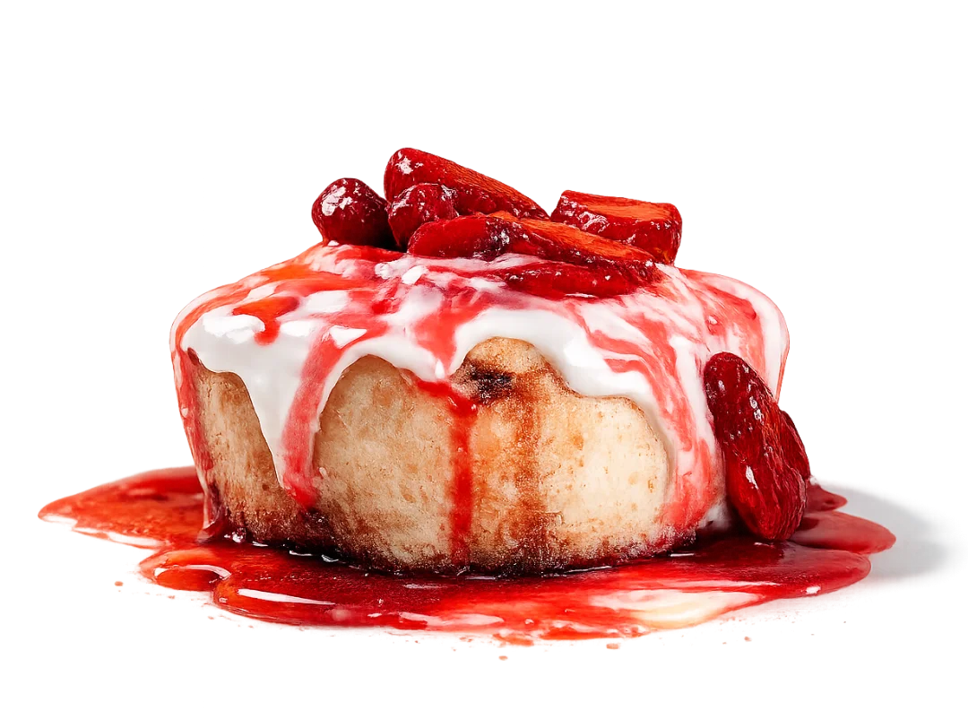 Delicious strawberry shortcake with creamy frosting
