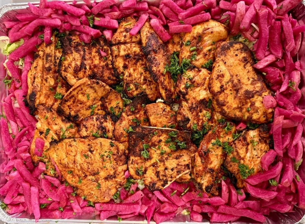 Grilled Boneless Breast Per Lb (with pickles and garlic)