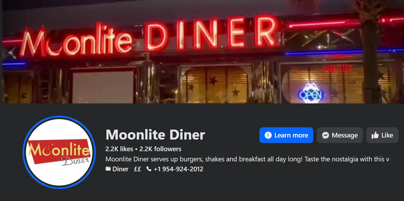 Image of Moonlite Diners Facebook Page