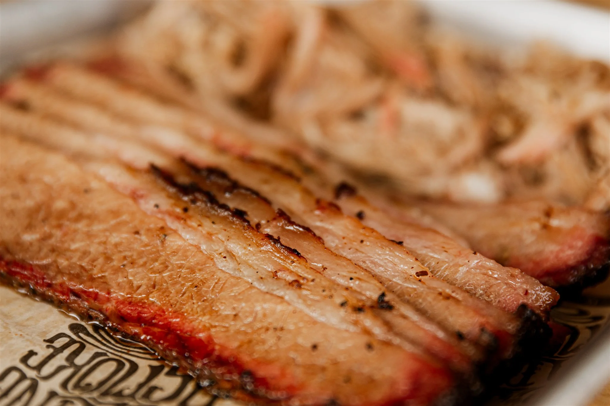 a picture of perfectly smoked meats
