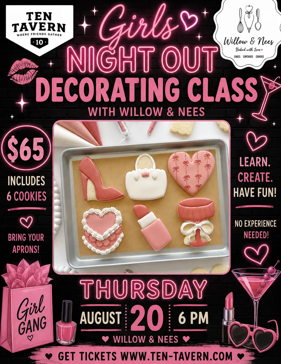 Girls Night Out Cookie Decorating Class