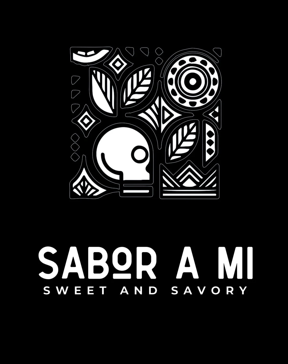 Logo of Sabor A Mi, a sweet and savory restaurant with artistic design