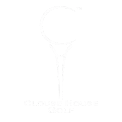 Clouse House Golf logo featuring a golf tee and stylized letter C