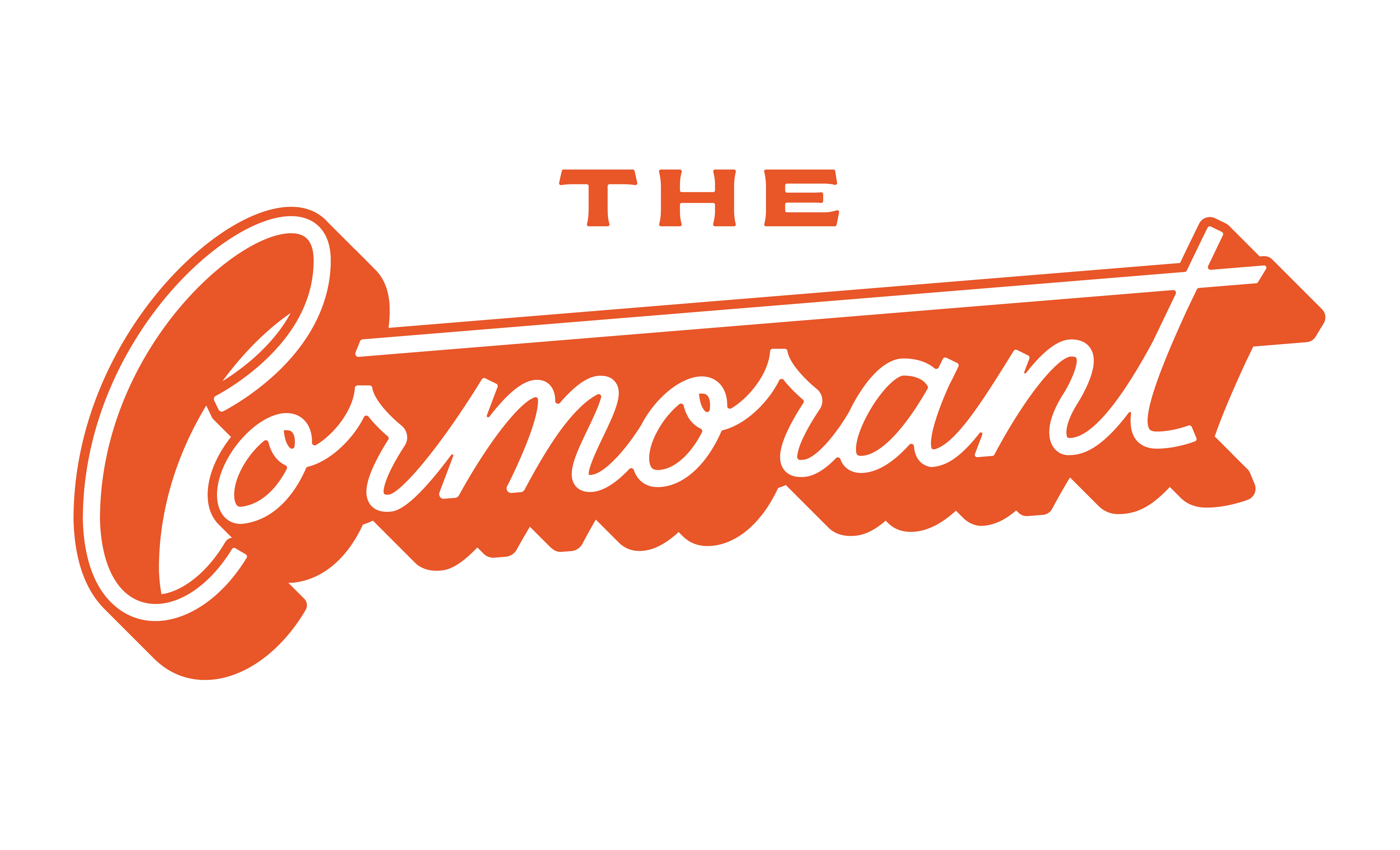 Logo of The Cormorant restaurant in vintage style