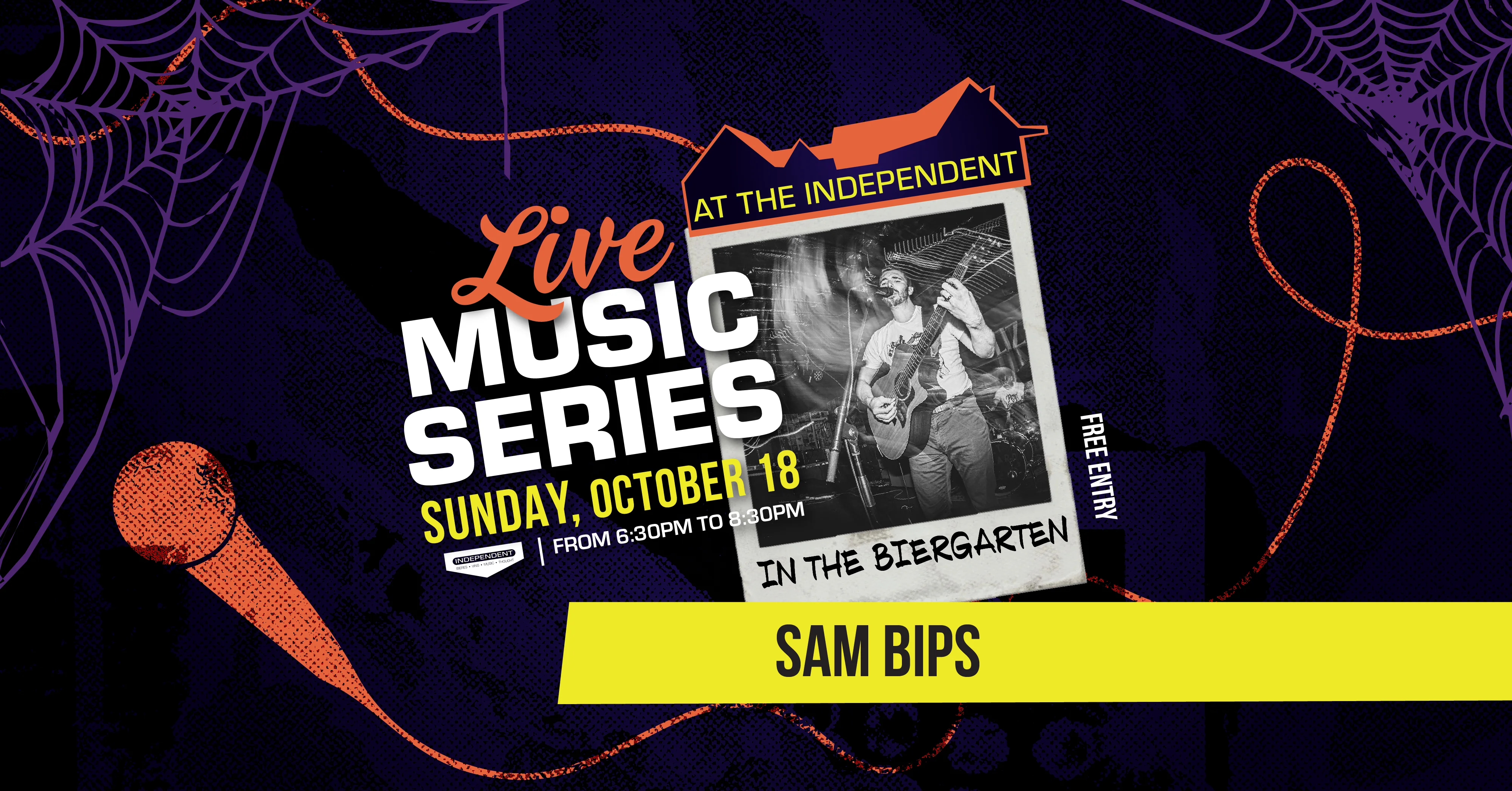 Promotional image for Indie Music event featuring Todd Murphy.