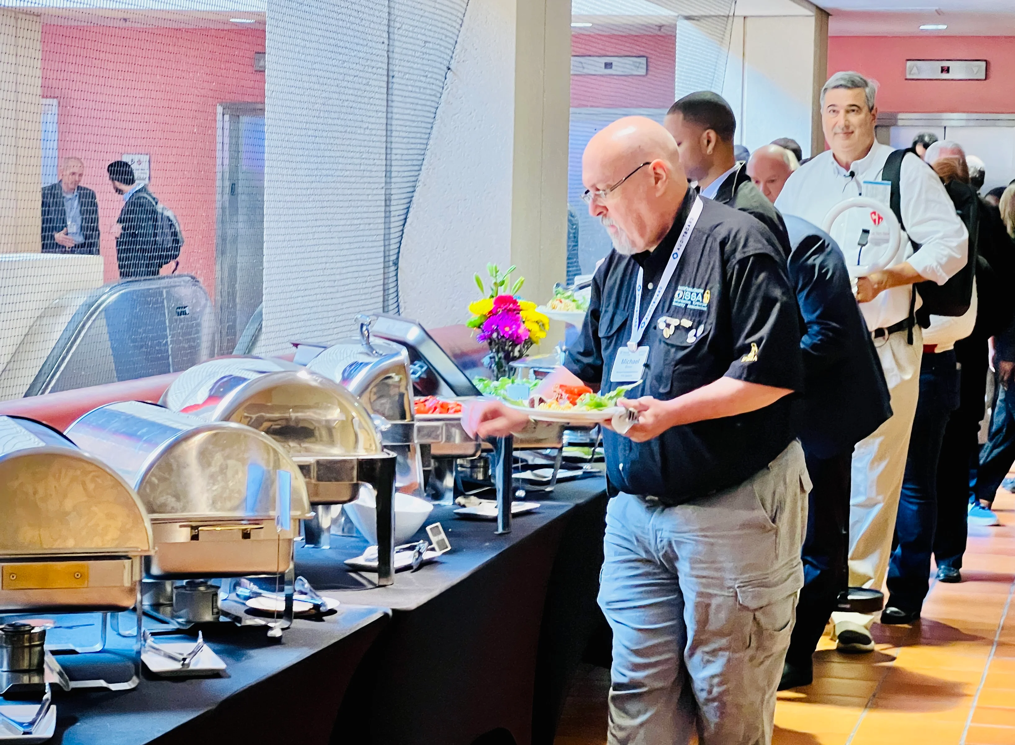 A catering event off site lunch buffet image