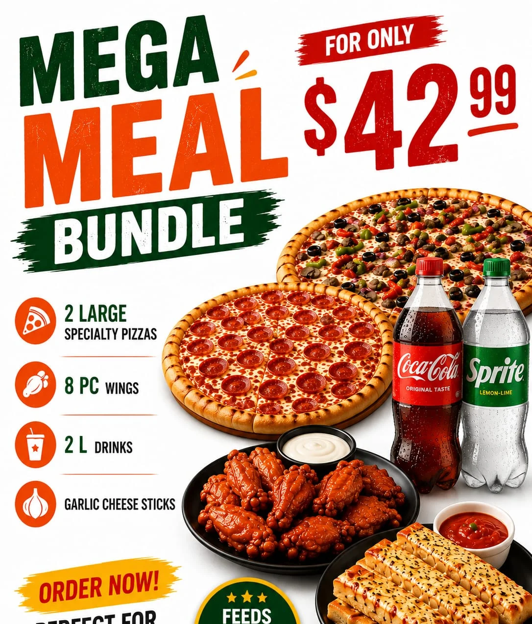 Variety of gourmet pizzas on a wooden table