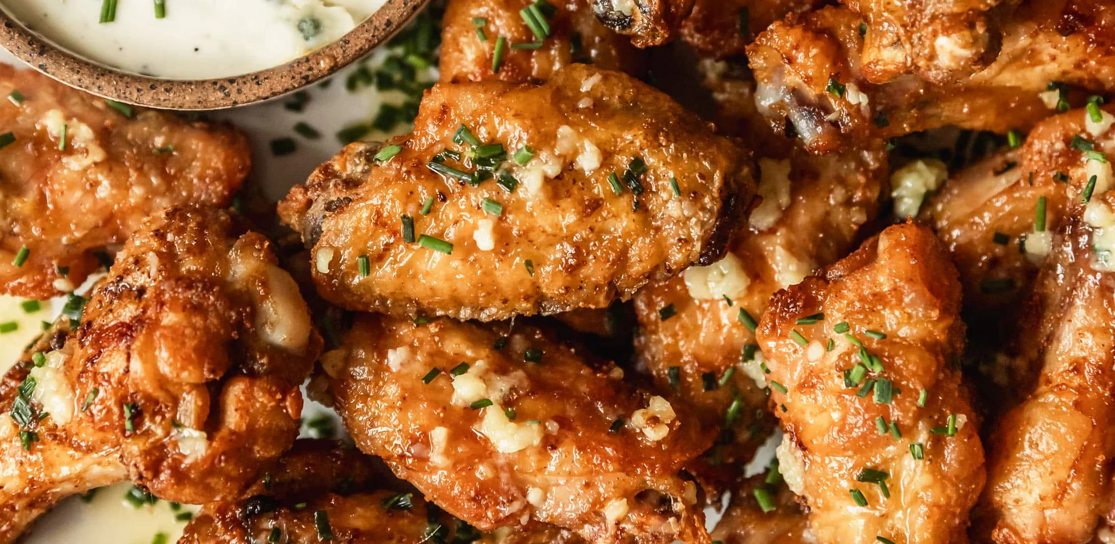 Tasty parmesan wings plate at Falcon's Wings and Grill
