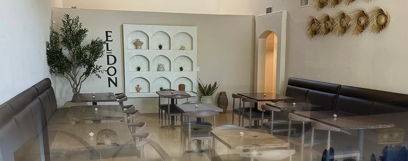 Modern restaurant interior with stylish seating and decor