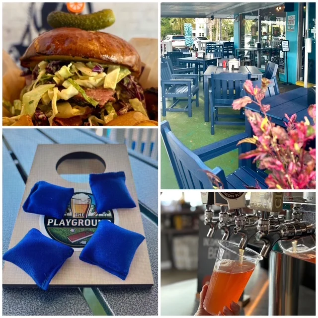 Juicy burger with fresh toppings served in a vibrant restaurant setting