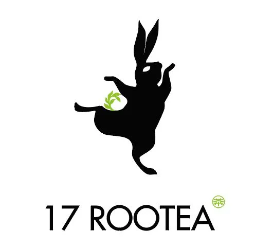 Logo of 17 Rootea featuring a playful rabbit