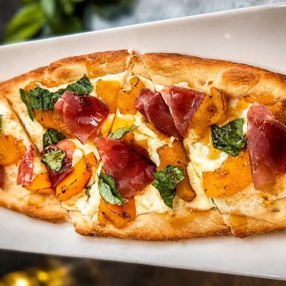 Proscuitto Peach Flatbread