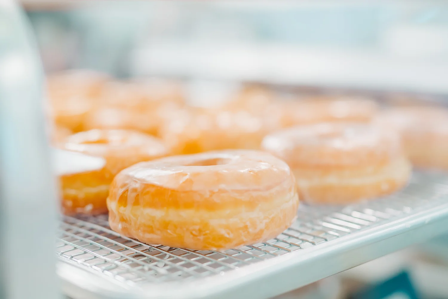 Tray of Glazed Doughnuts