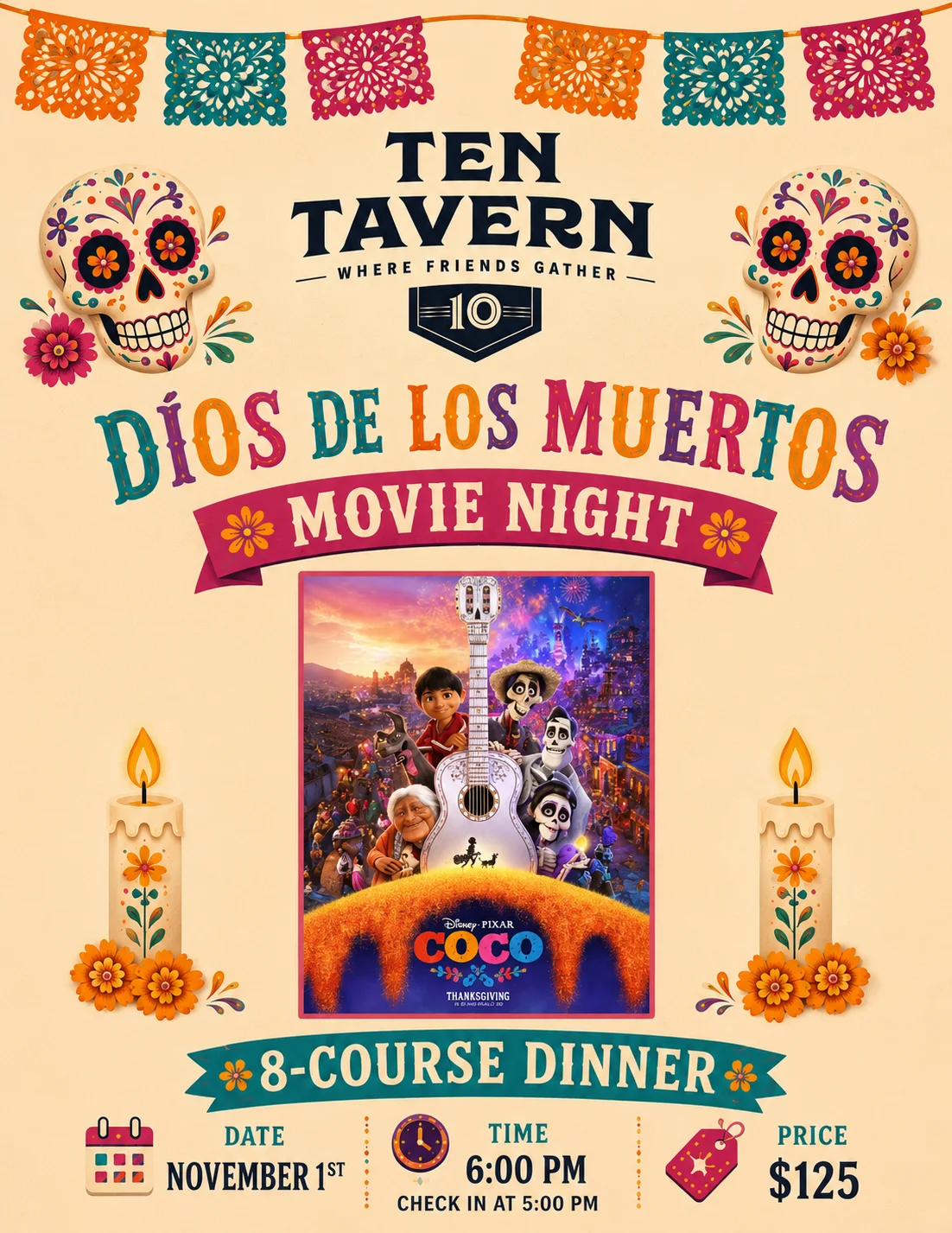 Coco themed dinner night
