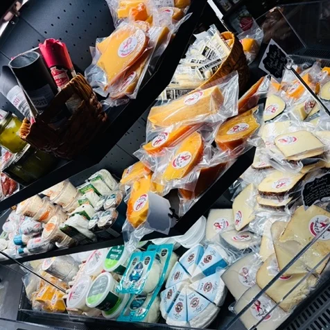 An assortment of fresh cheese