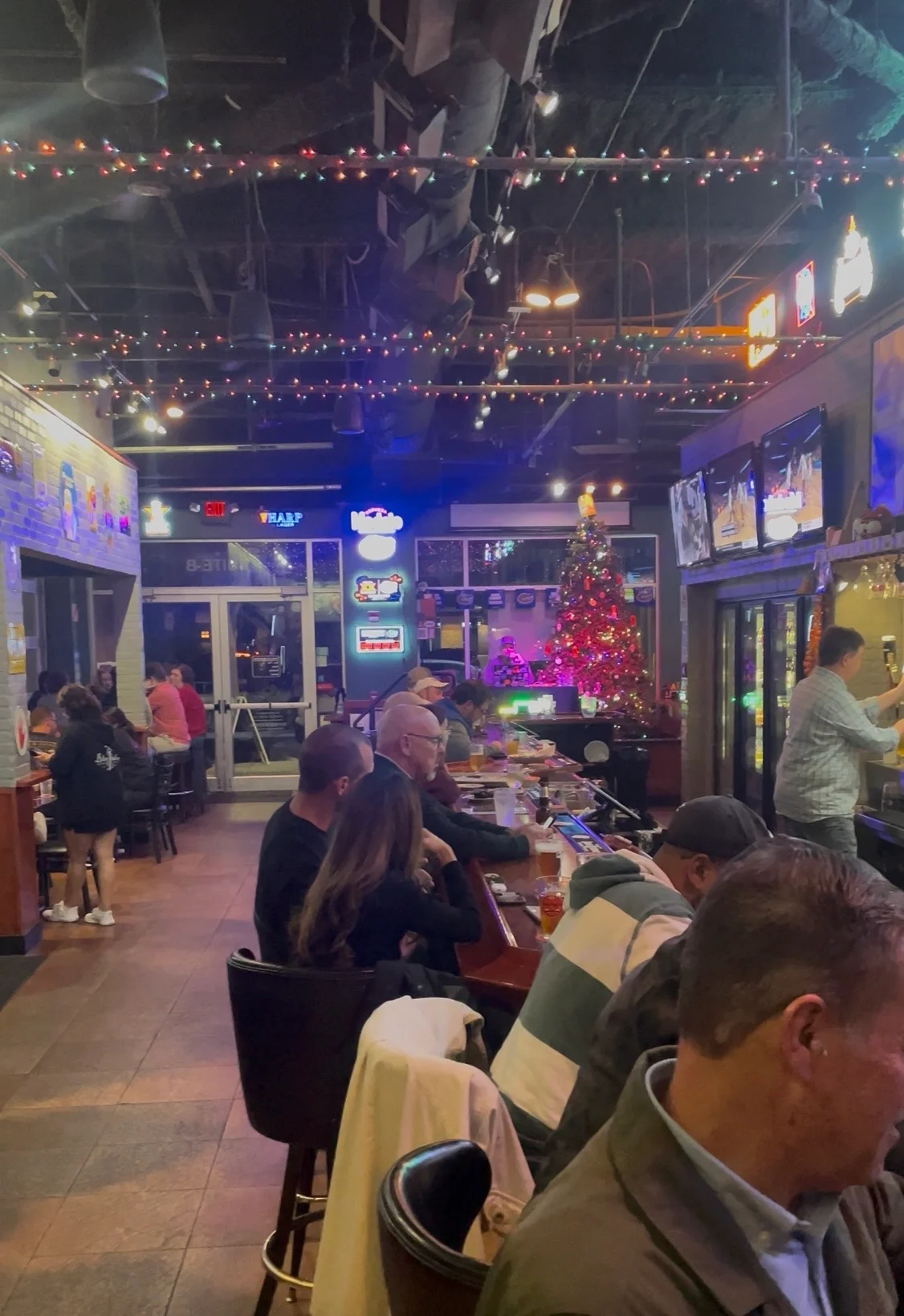 Many people dining in at West End Tavern